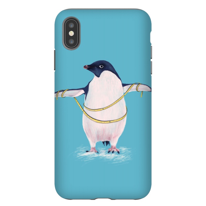 iPhone Xs Max StrongFit Cute Fat Penguin Goes On Diet by Boriana Giormova