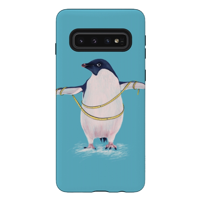 Galaxy S10 StrongFit Cute Fat Penguin Goes On Diet by Boriana Giormova