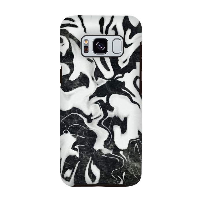 Galaxy S8 StrongFit Black white marble by Jms