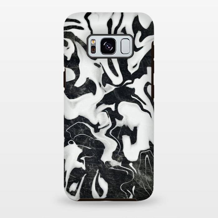 Galaxy S8 plus StrongFit Black white marble by Jms