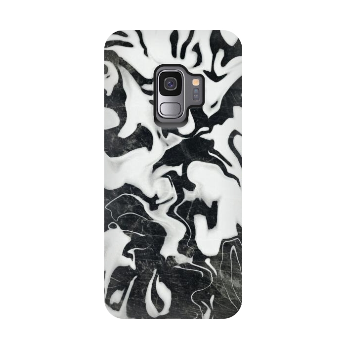Galaxy S9 StrongFit Black white marble by Jms