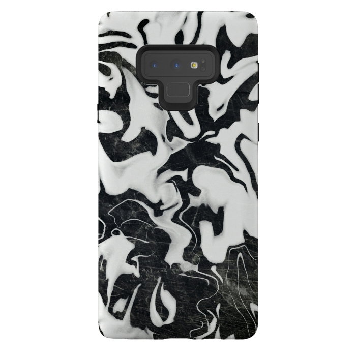 Galaxy Note 9 StrongFit Black white marble by Jms