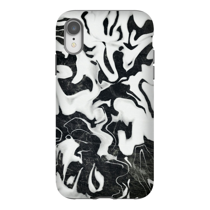 iPhone Xr StrongFit Black white marble by Jms