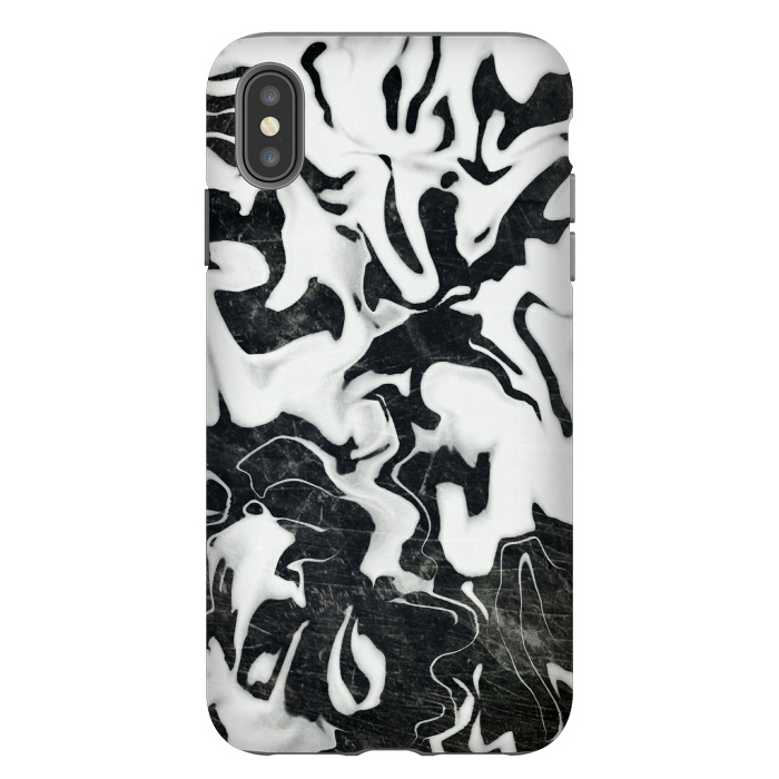 iPhone Xs Max StrongFit Black white marble by Jms