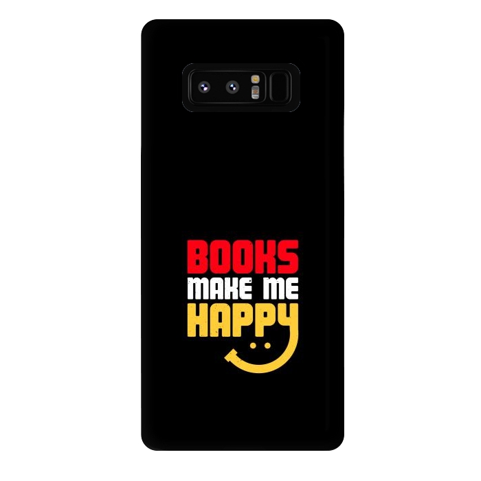 Galaxy Note 8 StrongFit books make me happy by TMSarts