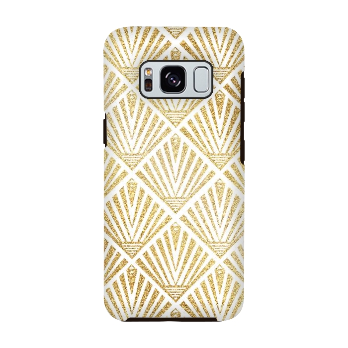 Galaxy S8 StrongFit Elegant golden diamond palm art deco design by InovArts