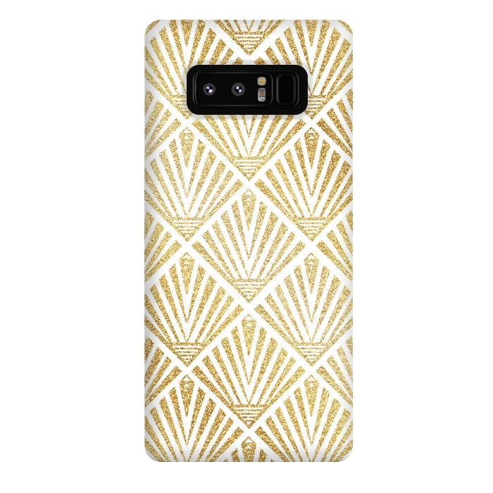 Galaxy Note 8 StrongFit Elegant golden diamond palm art deco design by InovArts