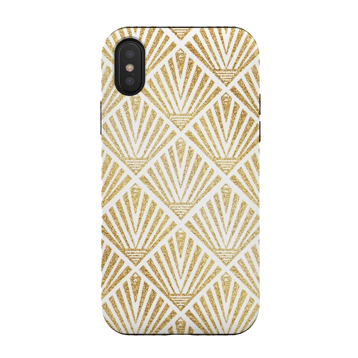 iPhone Xs / X StrongFit Elegant golden diamond palm art deco design by InovArts
