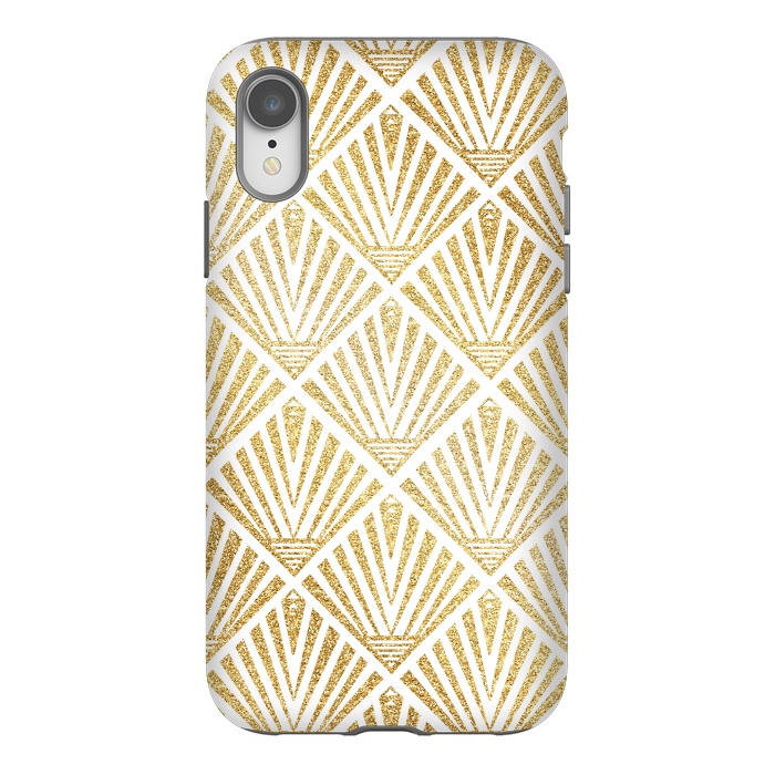 iPhone Xr StrongFit Elegant golden diamond palm art deco design by InovArts