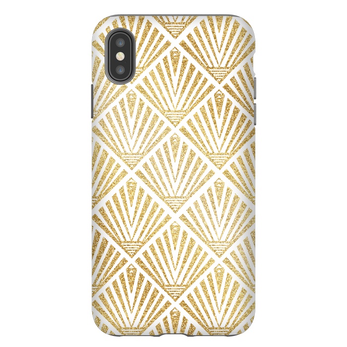 iPhone Xs Max StrongFit Elegant golden diamond palm art deco design by InovArts