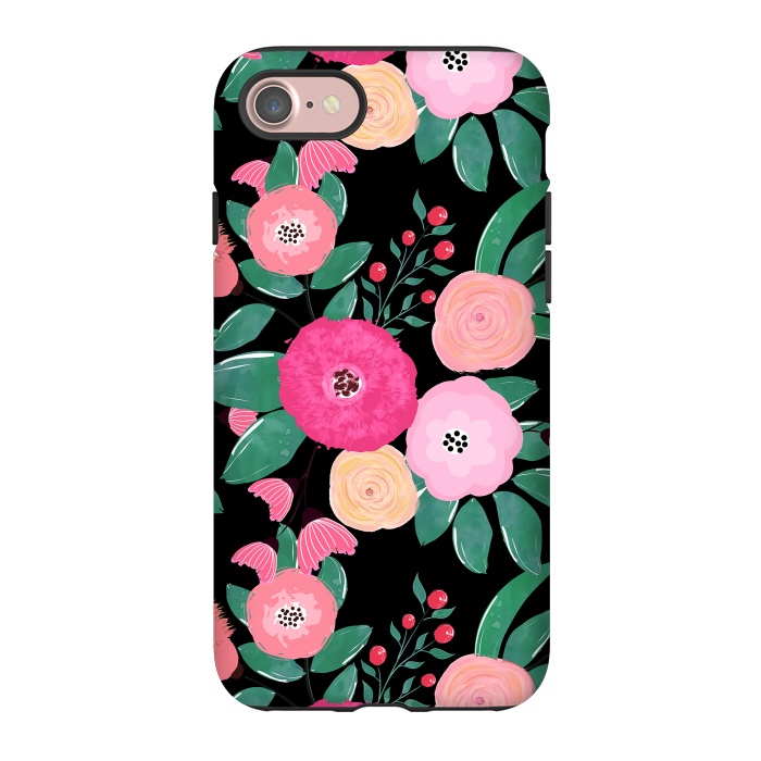 iPhone 7 StrongFit Stylish abstract creative floral paint by InovArts
