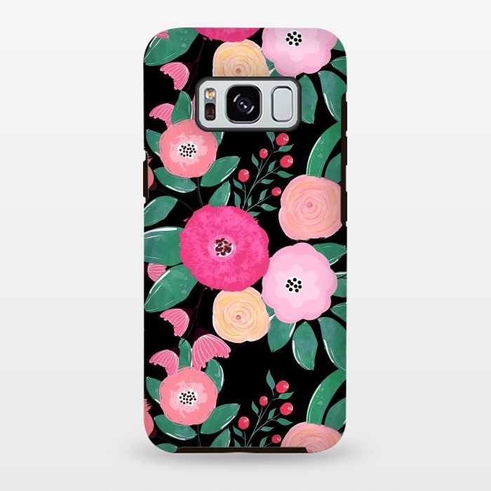 Galaxy S8 plus StrongFit Stylish abstract creative floral paint by InovArts