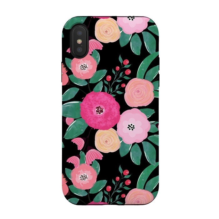 iPhone Xs / X StrongFit Stylish abstract creative floral paint by InovArts