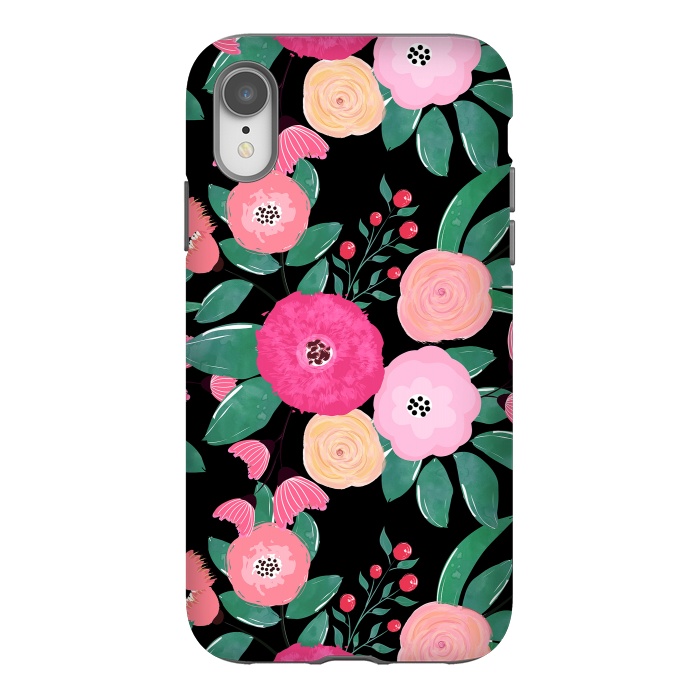 iPhone Xr StrongFit Stylish abstract creative floral paint by InovArts