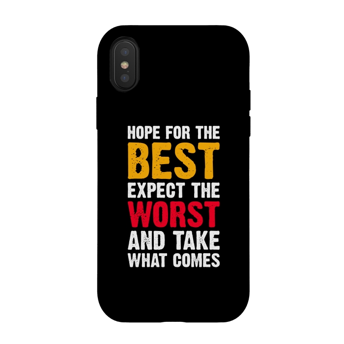 iPhone Xs / X StrongFit hope for the best by TMSarts