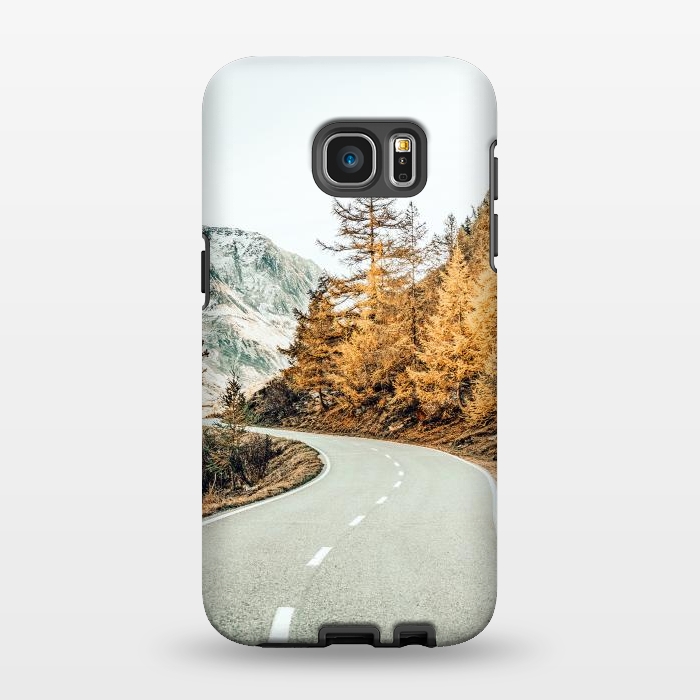 Galaxy S7 EDGE StrongFit Snow and Golden Pine by Uma Prabhakar Gokhale