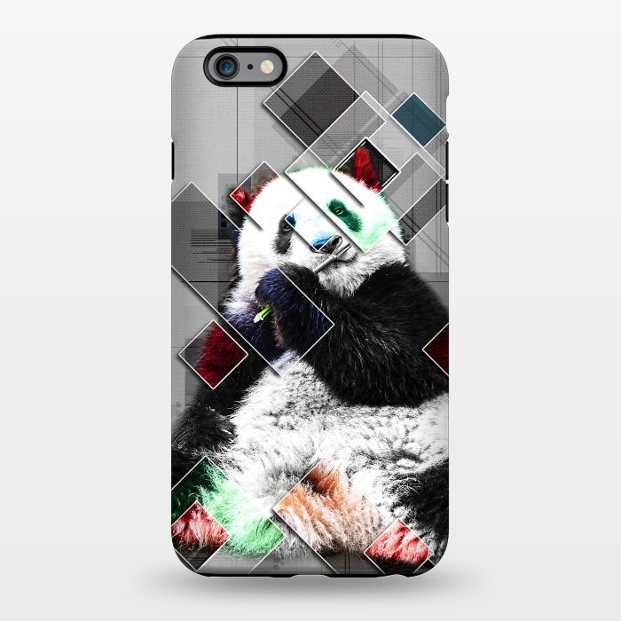 iPhone 6/6s plus StrongFit Cute colorful collage Panda by Simone Gatterwe