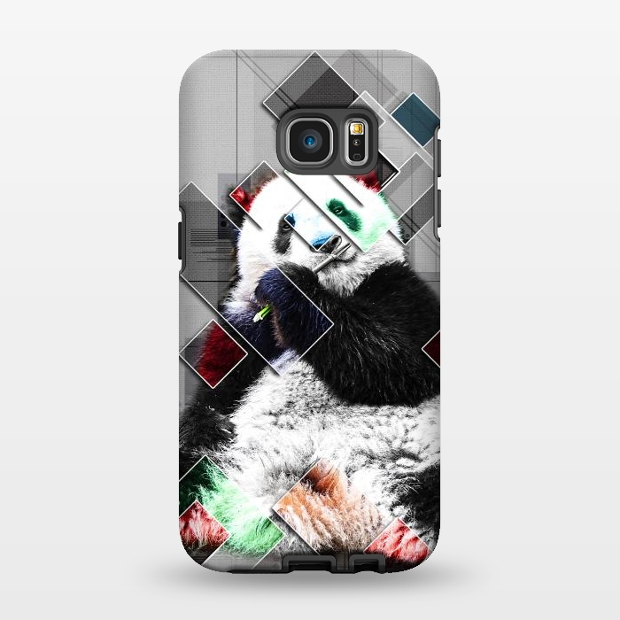 Galaxy S7 EDGE StrongFit Cute colorful collage Panda by Simone Gatterwe