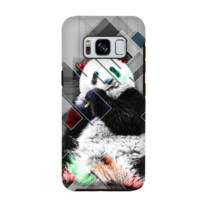 Galaxy S8 StrongFit Cute colorful collage Panda by Simone Gatterwe
