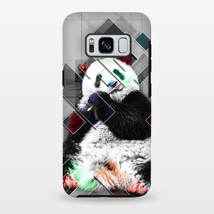 Galaxy S8 plus StrongFit Cute colorful collage Panda by Simone Gatterwe