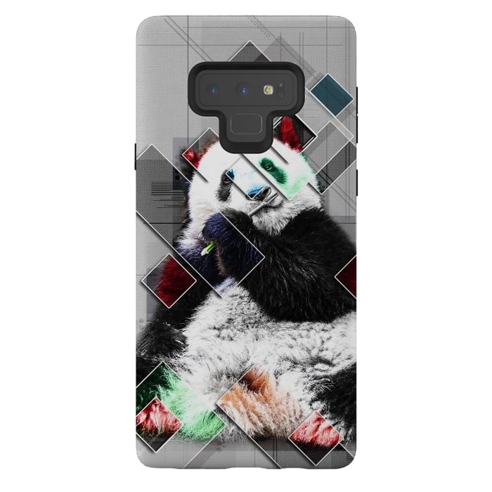 Galaxy Note 9 StrongFit Cute colorful collage Panda by Simone Gatterwe