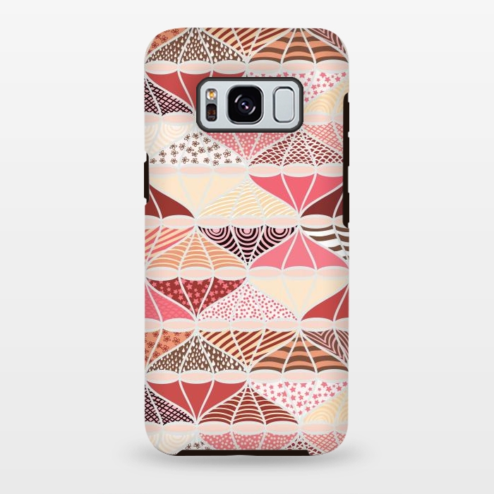 Galaxy S8 plus StrongFit April Showers Bring Brollies - Pink and Cream by Paula Ohreen