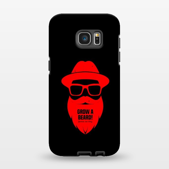 Galaxy S7 EDGE StrongFit beard on red by TMSarts