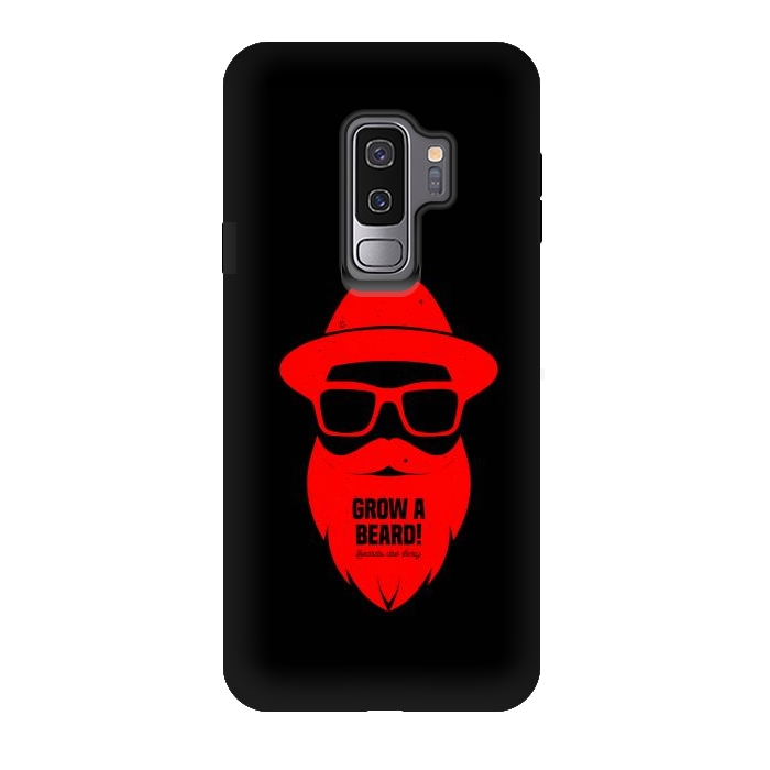 Galaxy S9 plus StrongFit beard on red by TMSarts