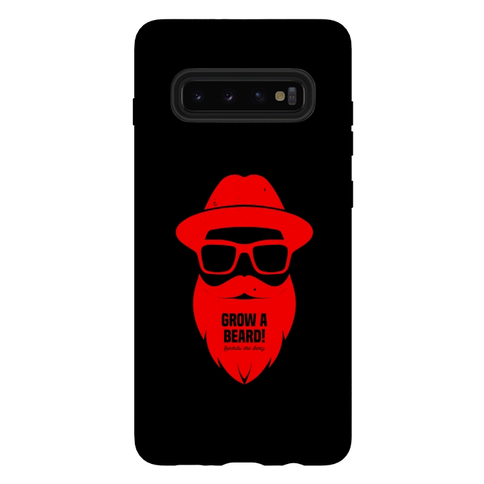 Galaxy S10 plus StrongFit beard on red by TMSarts