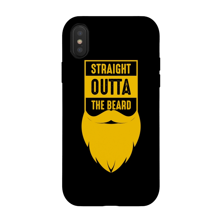 iPhone Xs / X StrongFit straight beard yellow by TMSarts