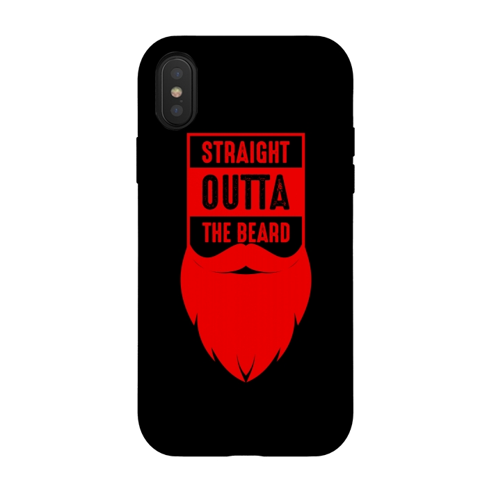 iPhone Xs / X StrongFit straight beard red by TMSarts