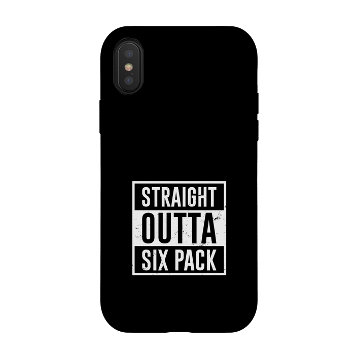 iPhone Xs / X StrongFit straight outta six pack by TMSarts