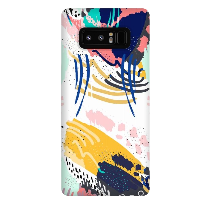 Galaxy Note 8 StrongFit Modern abstract creative brush strokes by InovArts