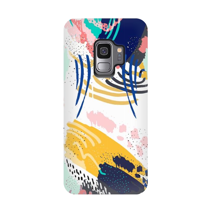 Galaxy S9 StrongFit Modern abstract creative brush strokes by InovArts