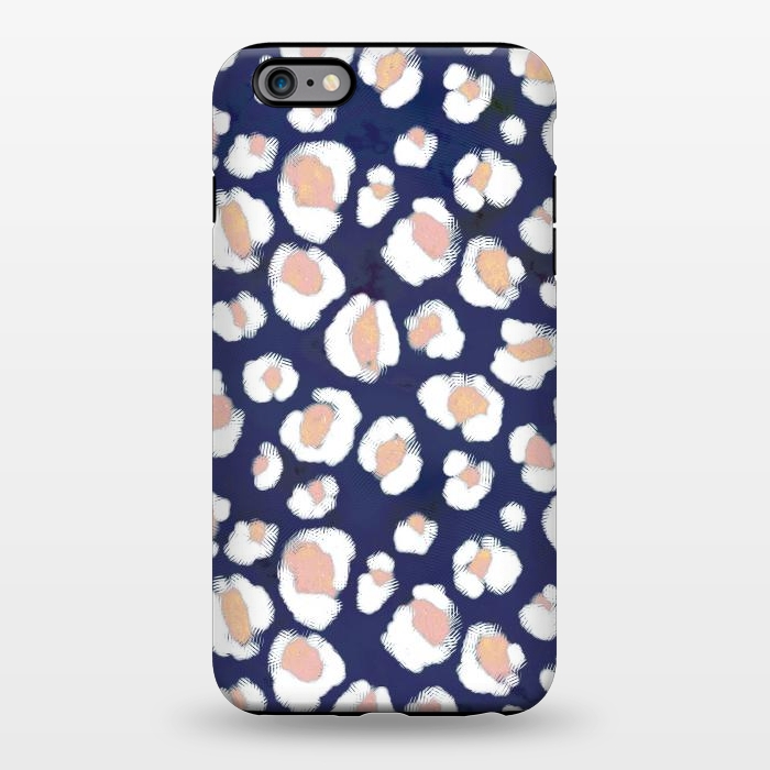 iPhone 6/6s plus StrongFit Rose gold white leopard print spots by Oana 