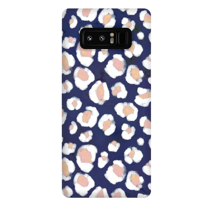 Galaxy Note 8 StrongFit Rose gold white leopard print spots by Oana 