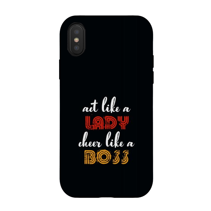 iPhone Xs / X StrongFit act like a lady by TMSarts