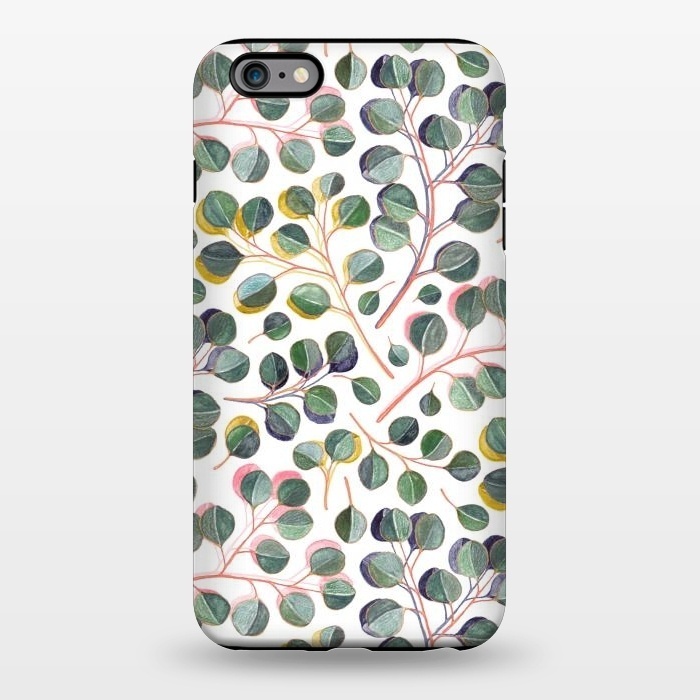 iPhone 6/6s plus StrongFit Simple Silver Dollar Eucalyptus Leaves by Micklyn Le Feuvre