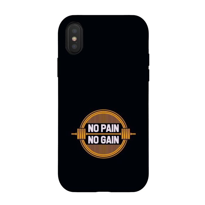 iPhone Xs / X StrongFit no pain no gain by TMSarts