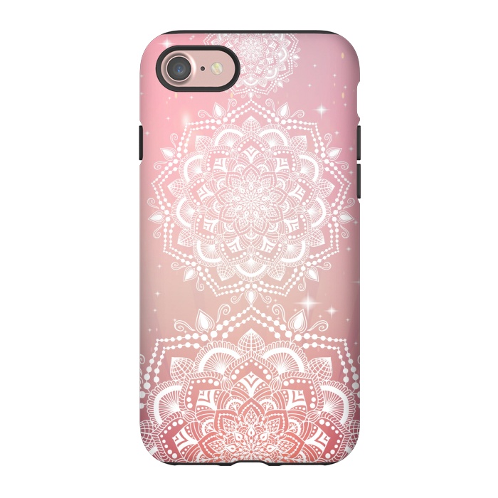 iPhone 7 StrongFit Pink flower mandalas by Jms