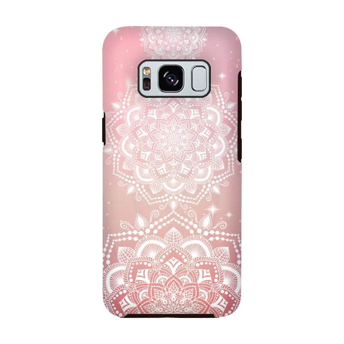 Galaxy S8 StrongFit Pink flower mandalas by Jms