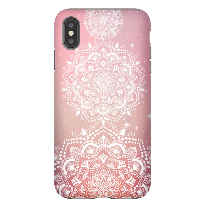 iPhone Xs Max StrongFit Pink flower mandalas by Jms