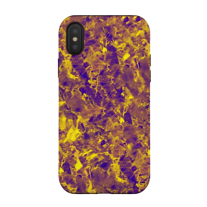 iPhone Xs / X StrongFit Purple and Gold Marble by Ashley Camille