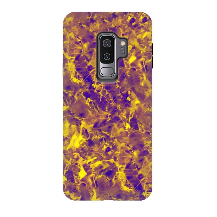 Galaxy S9 plus StrongFit Purple and Gold Marble by Ashley Camille