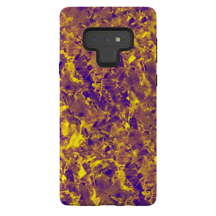 Galaxy Note 9 StrongFit Purple and Gold Marble by Ashley Camille
