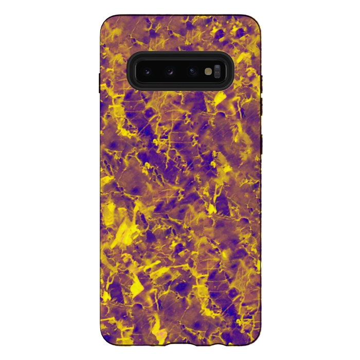 Galaxy S10 plus StrongFit Purple and Gold Marble by Ashley Camille