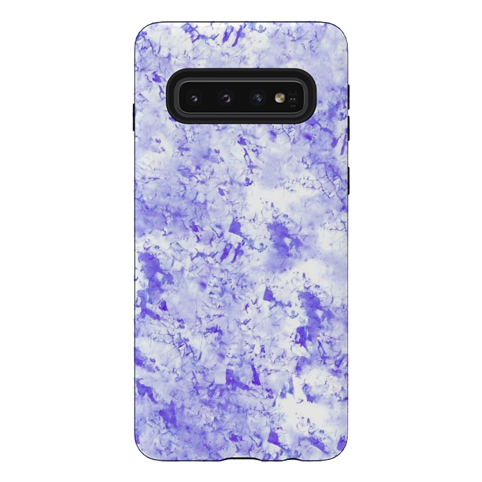 Galaxy S10 StrongFit Light Blue Marble by Ashley Camille