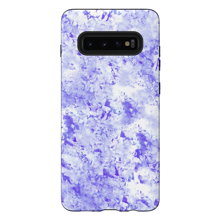 Galaxy S10 plus StrongFit Light Blue Marble by Ashley Camille