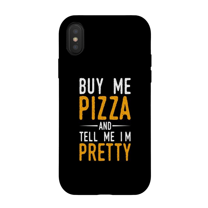 iPhone Xs / X StrongFit buy me pizza by TMSarts