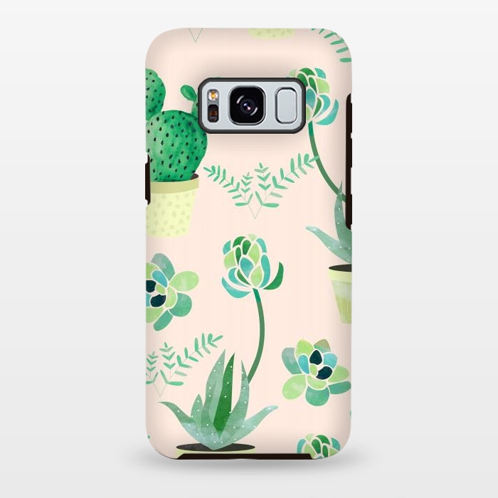 Galaxy S8 plus StrongFit Cactus Pattern by Uma Prabhakar Gokhale